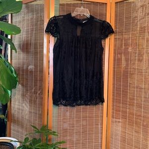 Black lace top